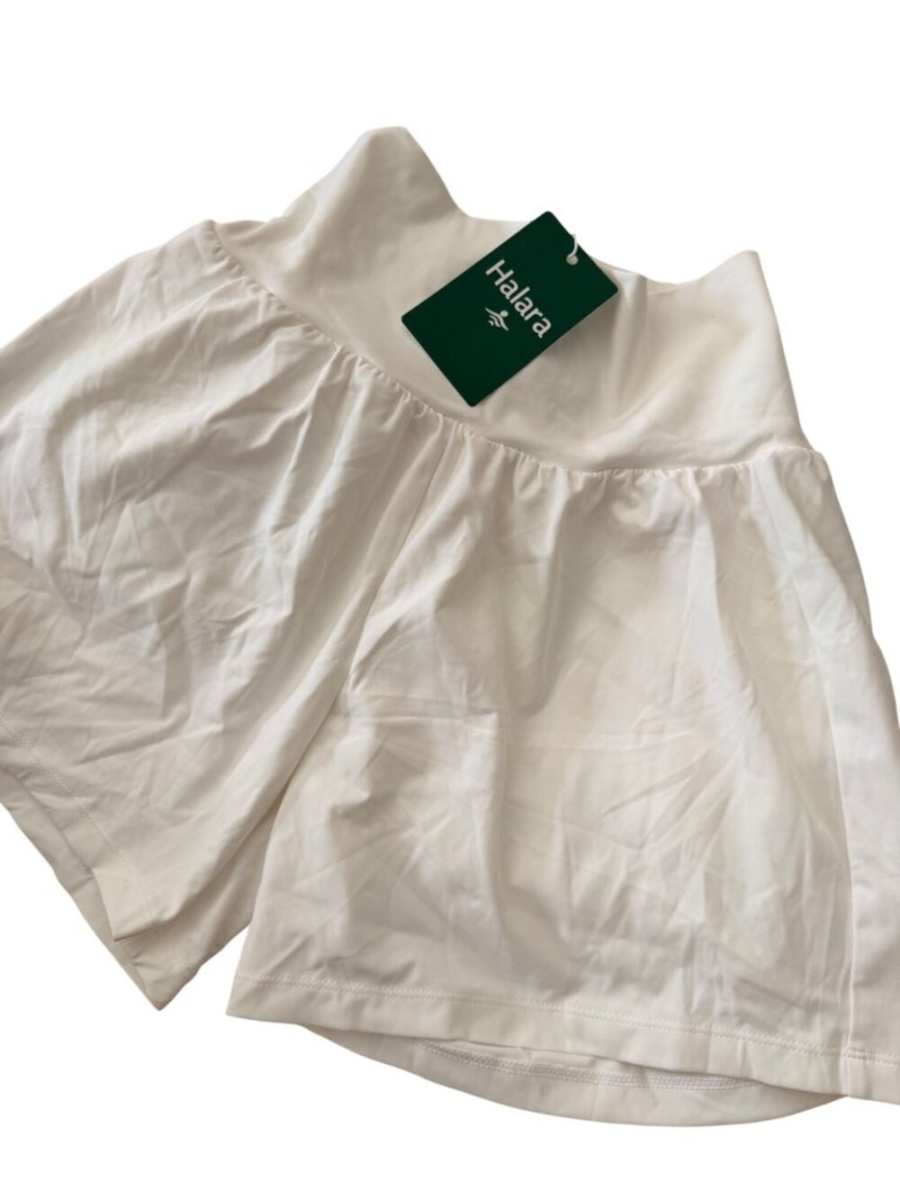 Halara XS Long White High-Waisted Athletic Shorts XS Long With Tags